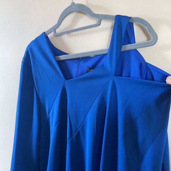 New Blue Alexia Admor Dress Short BodyCon Mini Long Sleeve plus 3X Business Work - Picture 3 of 8